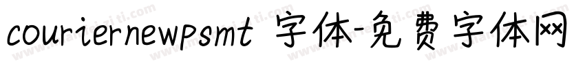 couriernewpsmt 字体字体转换